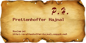 Prettenhoffer Hajnal névjegykártya